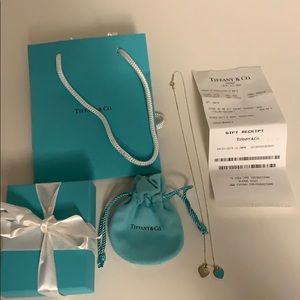 Tiffany Double Heart Tag Pendant